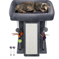 Cat Tree Tower with Cat Scratching Post for Indoor Cats