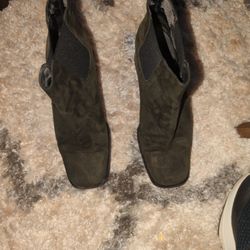 Green Suede Boots 