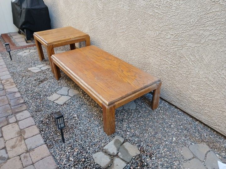Wood Coffee table and end table set