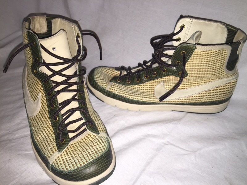 Vintage Nike woven high top with Swarovski crystal