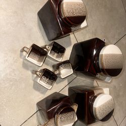 Vintage Ceramic Canister & Mug Set