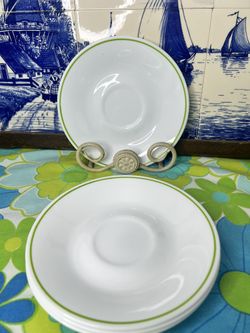 Vintage Set Of 4 Corelle Saucer Plates 
