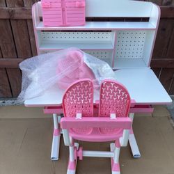 Girls Adjustable Desk And Chair
