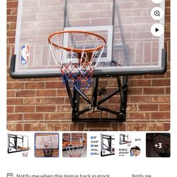 54" NBA Wall Mounted Basketball Hoop