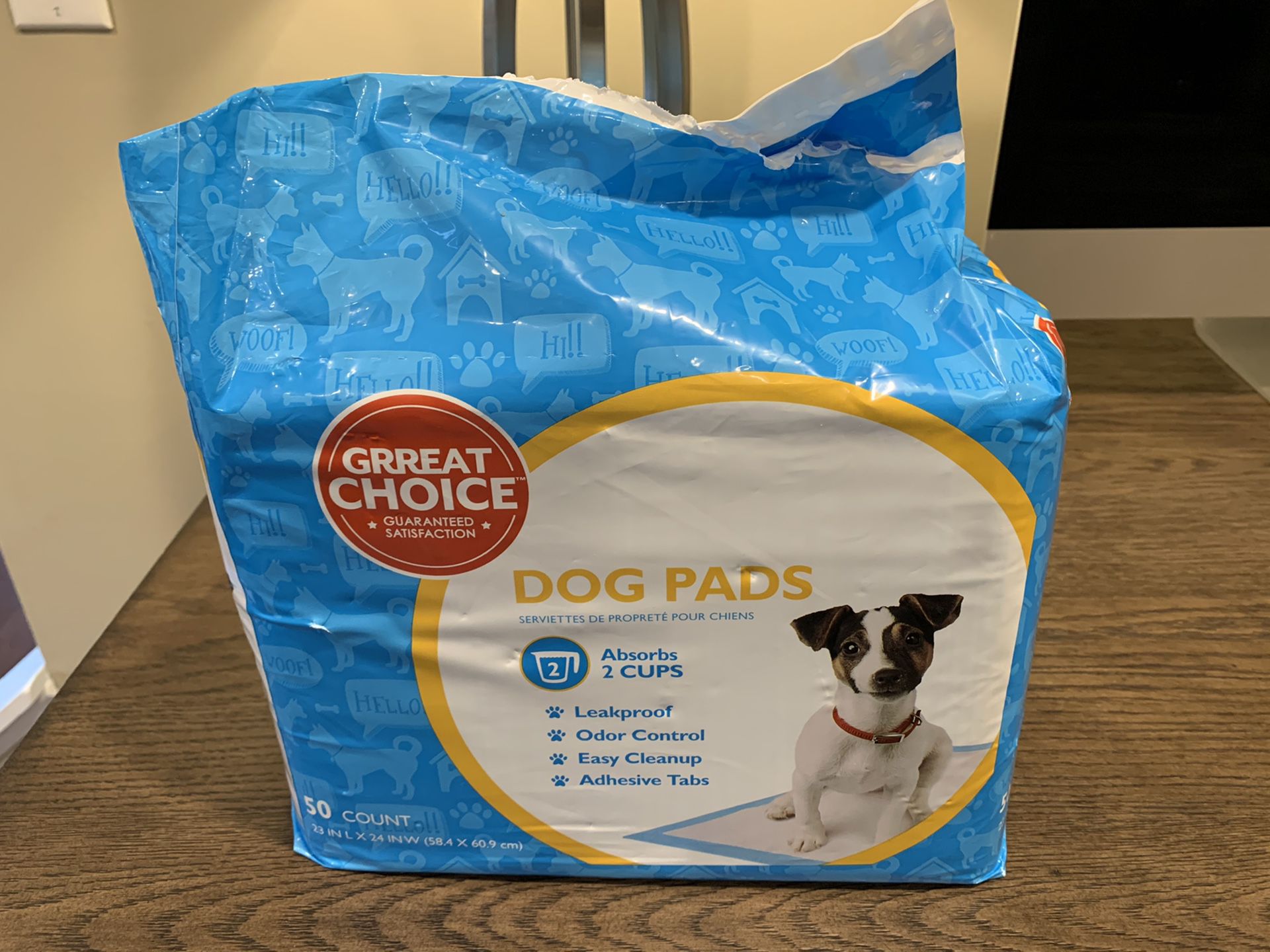 Dog piddle pads