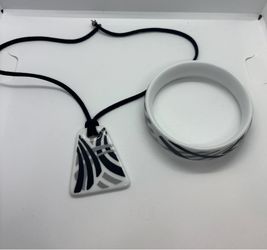 Jewelry Set Necklace & Bracelet in Ceramic