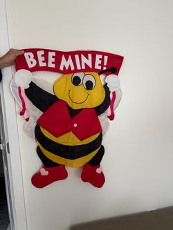 Bee Mine Valentine's Day Yard Flag Set of 2