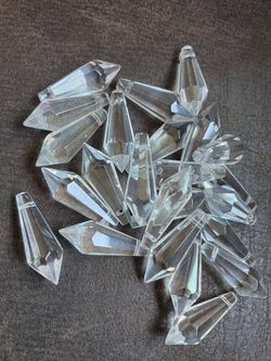 Glass Faceted Prism Beads