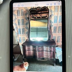 Antique Women’s Dresser With Beveled Mirror