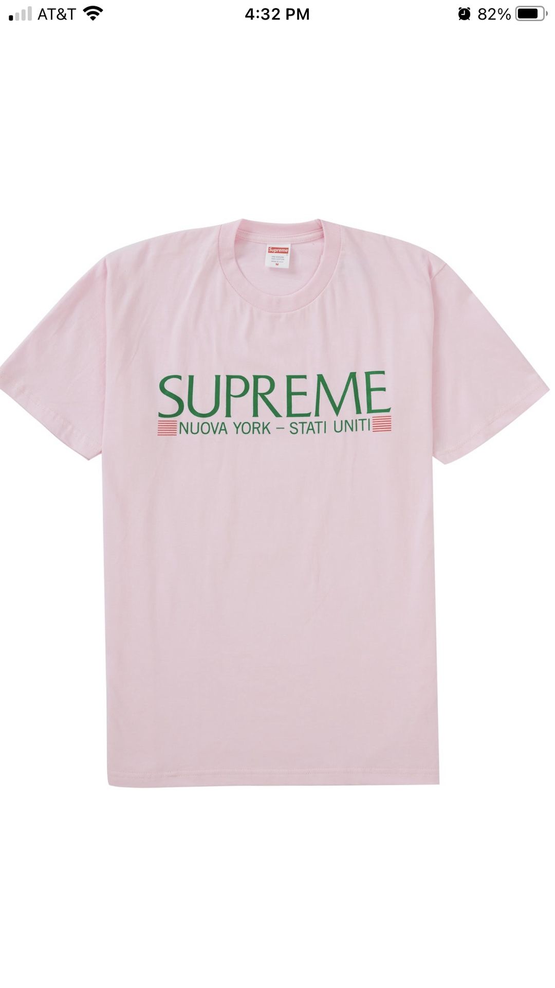 Supreme Nuova York Tee Light Pink 