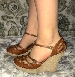 Steve Madden leather wedges