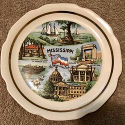 Vintage Mississippi Commemorative Plate