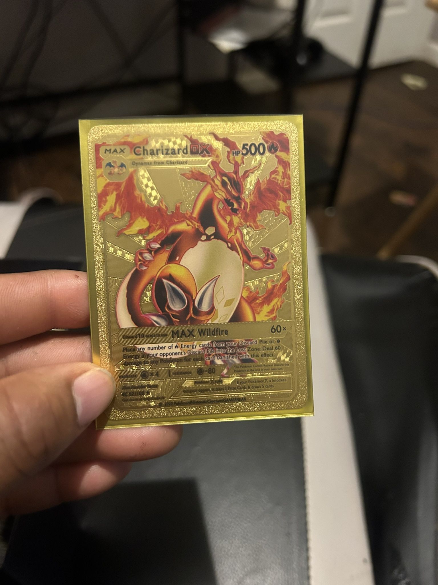 Pokémon Charizard VMAX GX Gold Foil Card