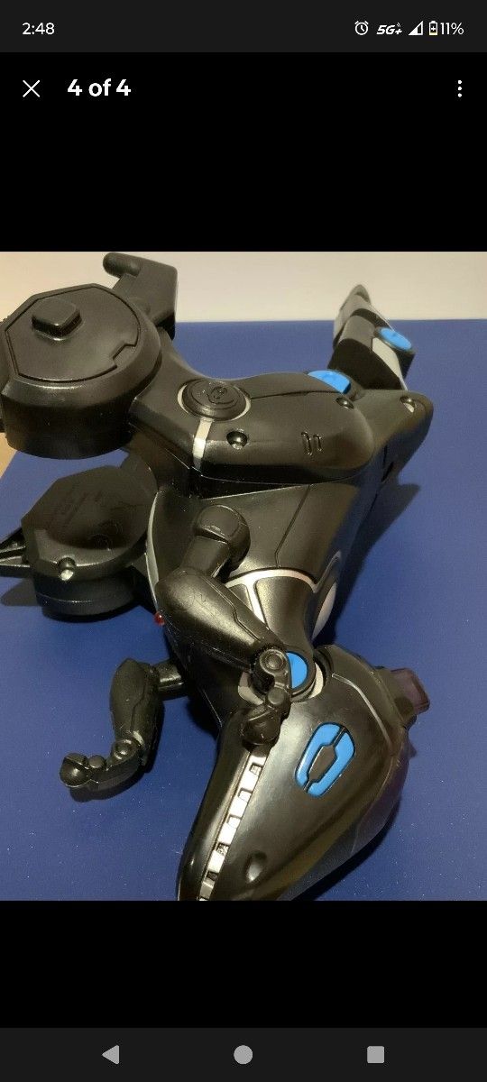 2-WowWee MiPosaur Robotic Toy & Track Ball, Tested, Black, EUC, Gift, Interactive