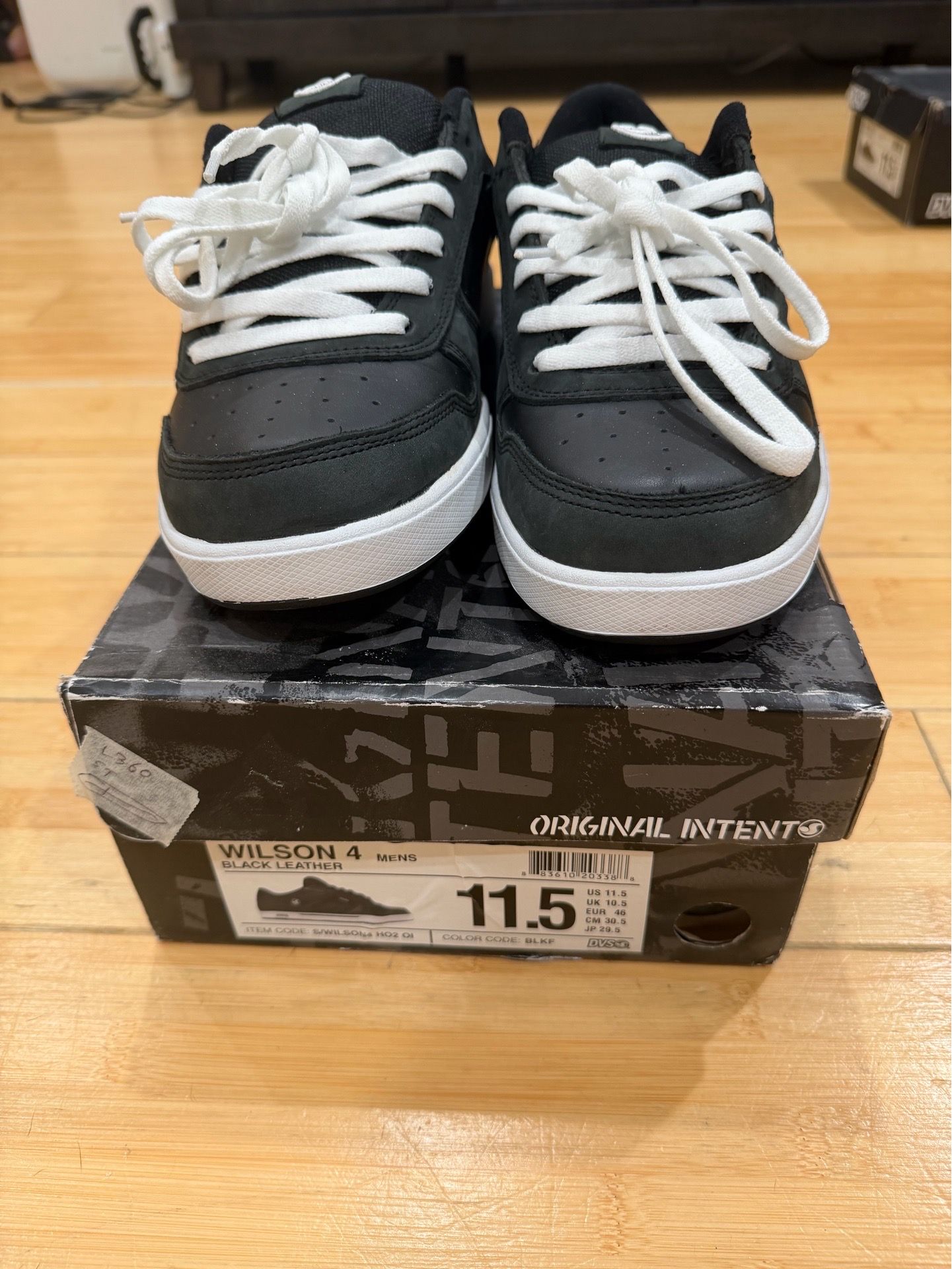 DVS Jeron Wilson Wilson 4 Black Leather Size 11.5 Shoes