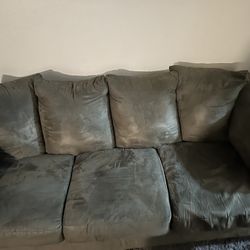 dark green sofa