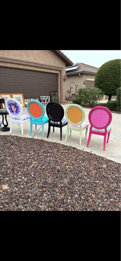 Painted Upholstered Accent Chairs