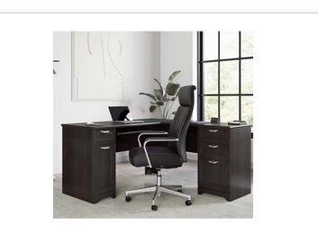 Magellan Espresso  L-Shape Corner Desk