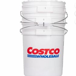 New Unused Costco Set of 3 White Buckets