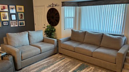 Grey Sofa and Love Seat