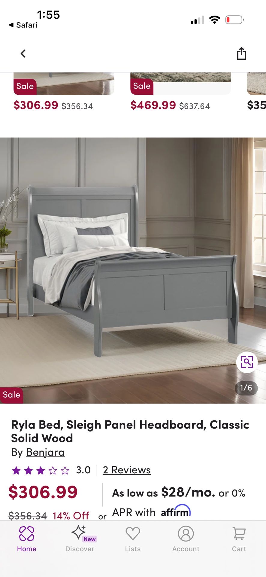 Queen Sleigh Bed Frame