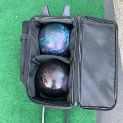 Wheeled 2 Ball Bowling Bag