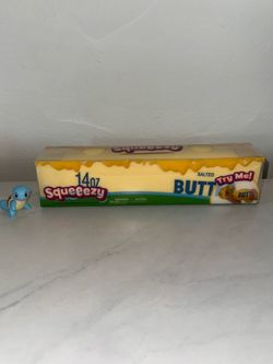 New Squeezy Salted Butter 14 oz Yellow Stress Toy Squishy