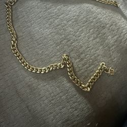 Stainless Steel Gold Necklace $40