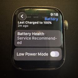 Apple Watch Series 8 Stainless Steel 45 MM Battery Service Recommended