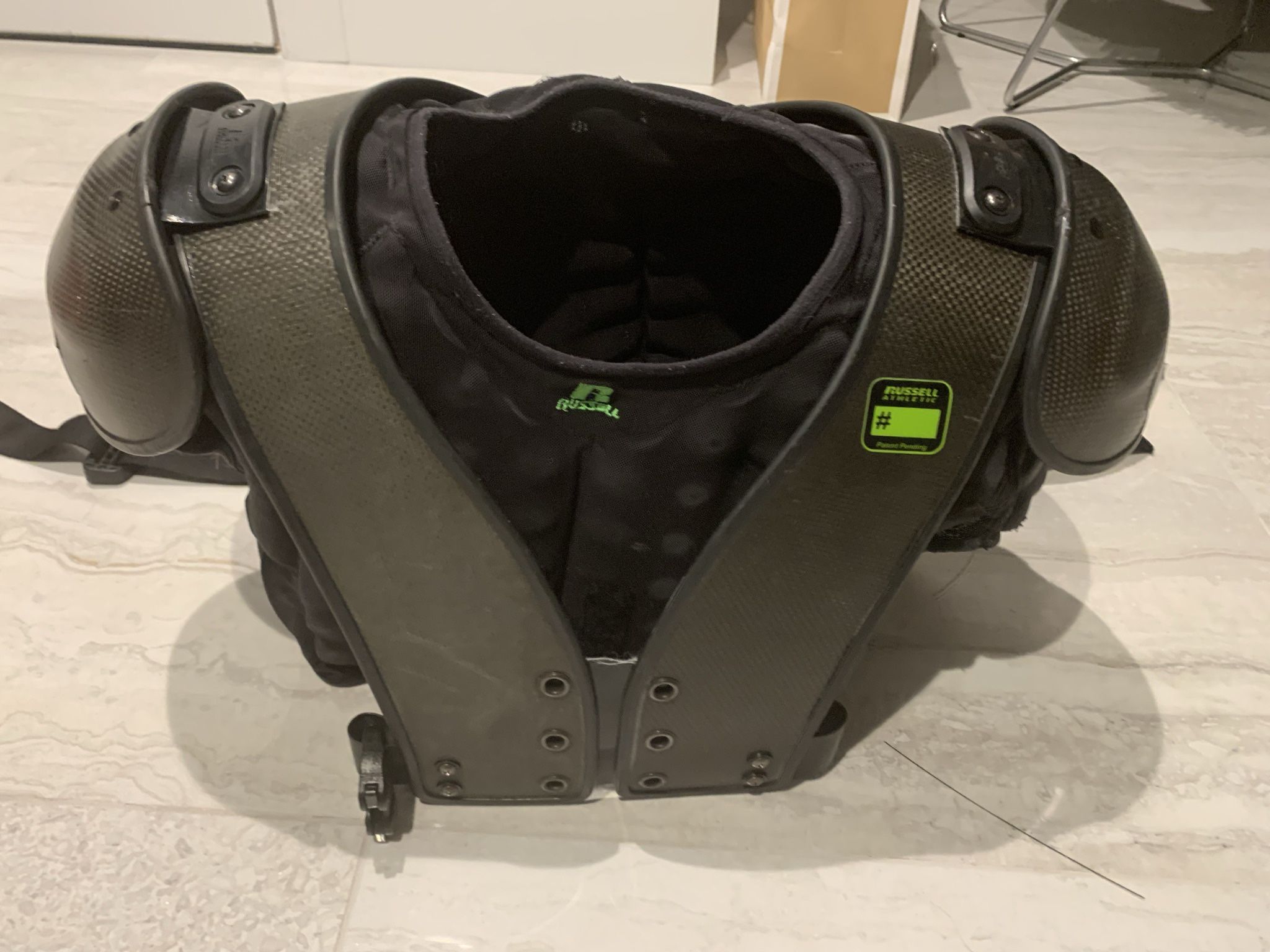 We’ve Got It! Russell CarbonTek Shoulder Pads XL Football Sells for the hundreds at Walmart! See pic!