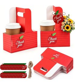 Cup Drink Holder with Handle and Greeting Card