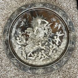 25” Diameter Incolay Cameo Plaque with Glass Top