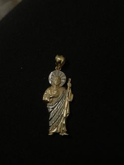 14K Gold San judas 2 Tone pendant