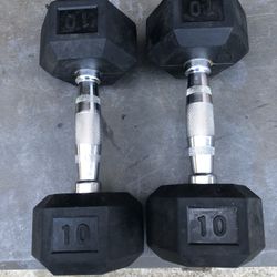 Pair of 10 Lb Dumbbells 