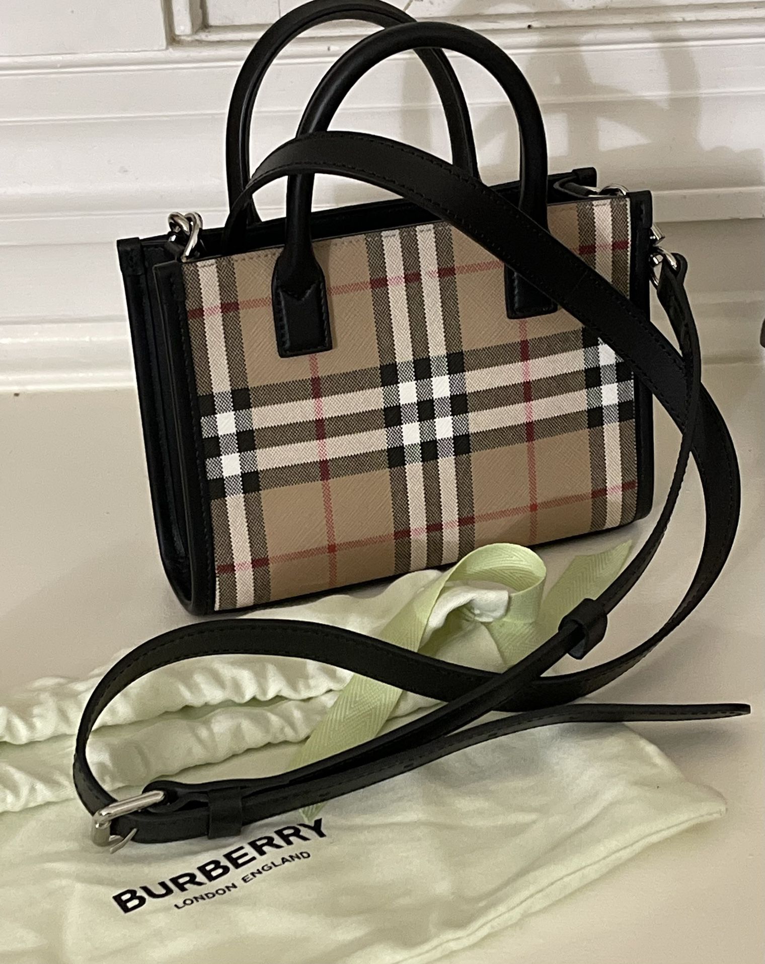 Burberry Check e-canvas Crossbody Bag - Farfetch