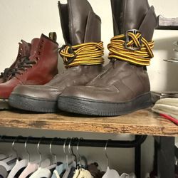 NIKE SF Air Force 1 Men High Boot Brown Rope Lace