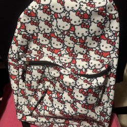 Hello Kitty Print Backpack New