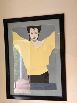 LARGE FRAMED PATRICK NAGEL PRINT