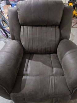Soft faux leather recliner