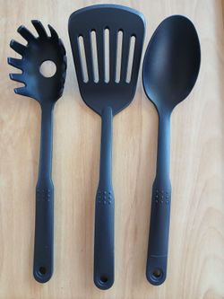 Bundle Deal New Pasta Server, Slotted Serving Spoon, Spatula.