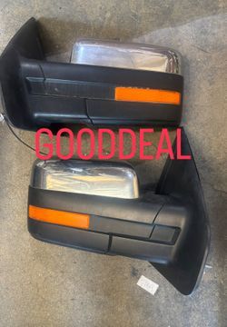 #5 Factory Oem 2004-2014 Ford F-150 F150 Power Lariat Chrome Mirror Left+Right Mirrors Pair