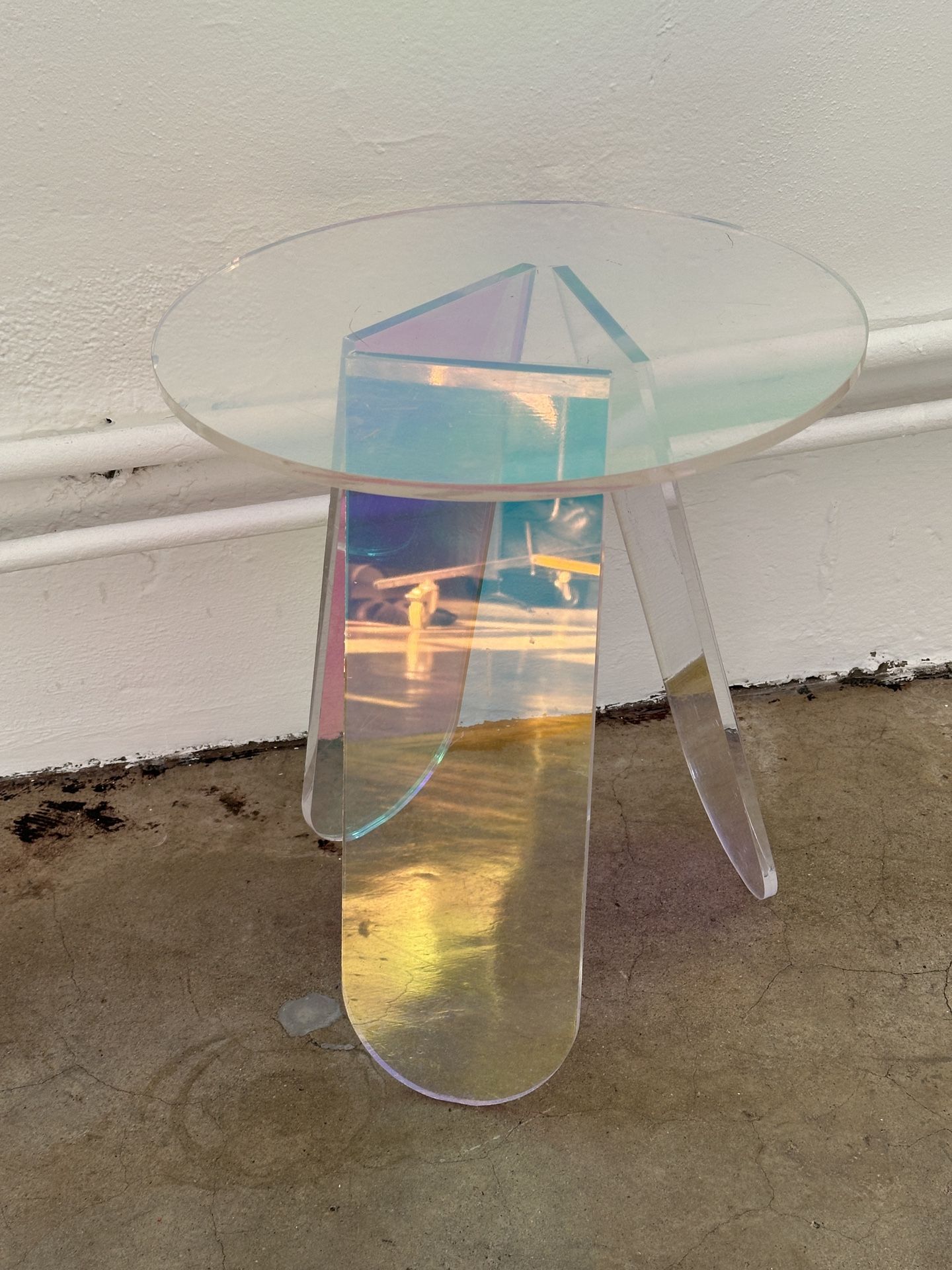 Rainbow Holographic Side Table