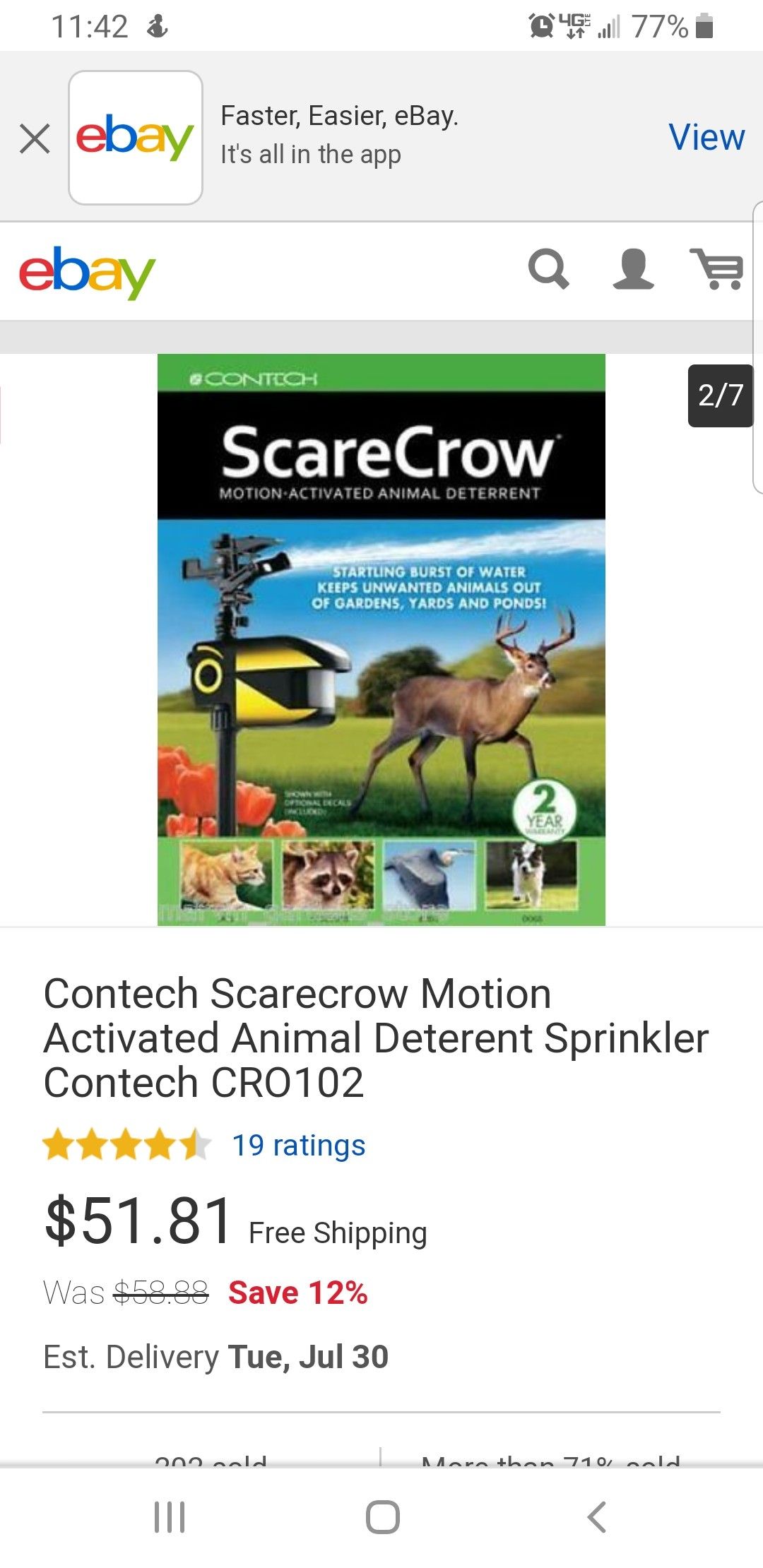 Scarecrow Motion sensor sprinkler