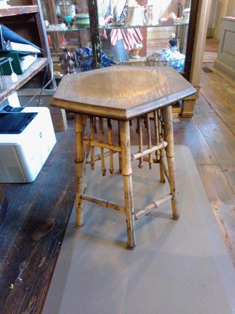 Antique Victorian Stick Side Table
