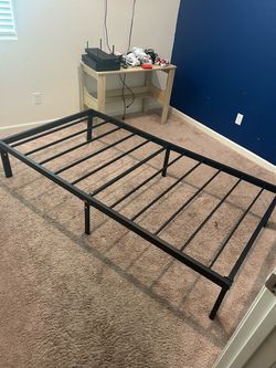 Black Metal Platform Bed Frame