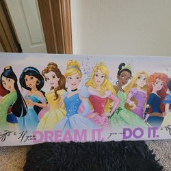 If You Can Dream It, You Can Do It Wood Frame (Disney Princess)