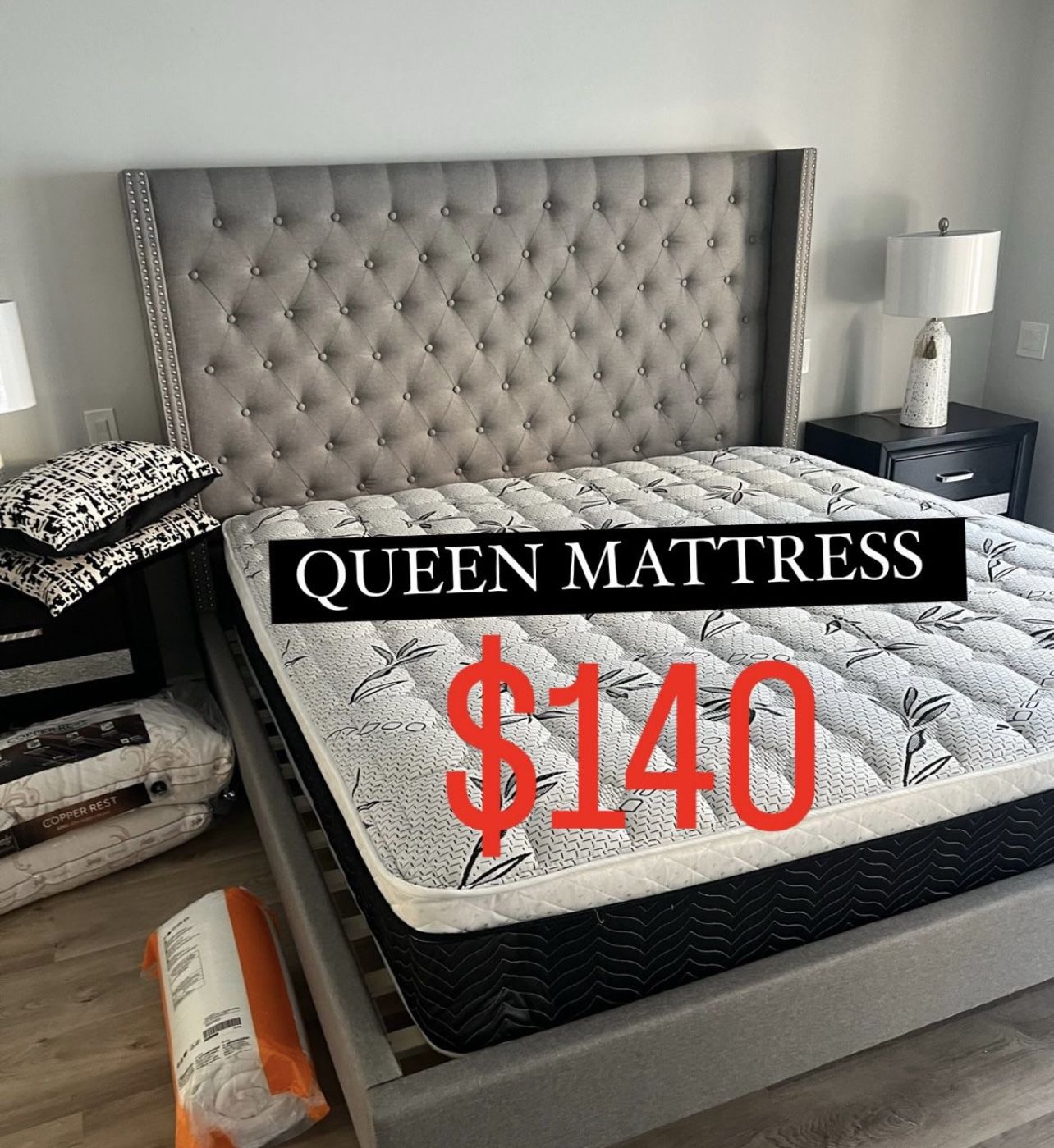 Queen Size Pillow Top Bamboo Brand MattressNew