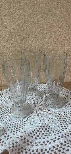 Vintage Libbey 5110 Straight Soda Milkshake Tumbler Glass St Of 3