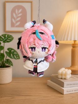 Genshin Impact Anime Varesa Escoffier Plush Doll Keychain Pendant Toy Gift New Condition