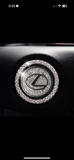 Lexus Start Button Bling Car Décor Crystal Rhinestone Car Bling Ring Emblem 